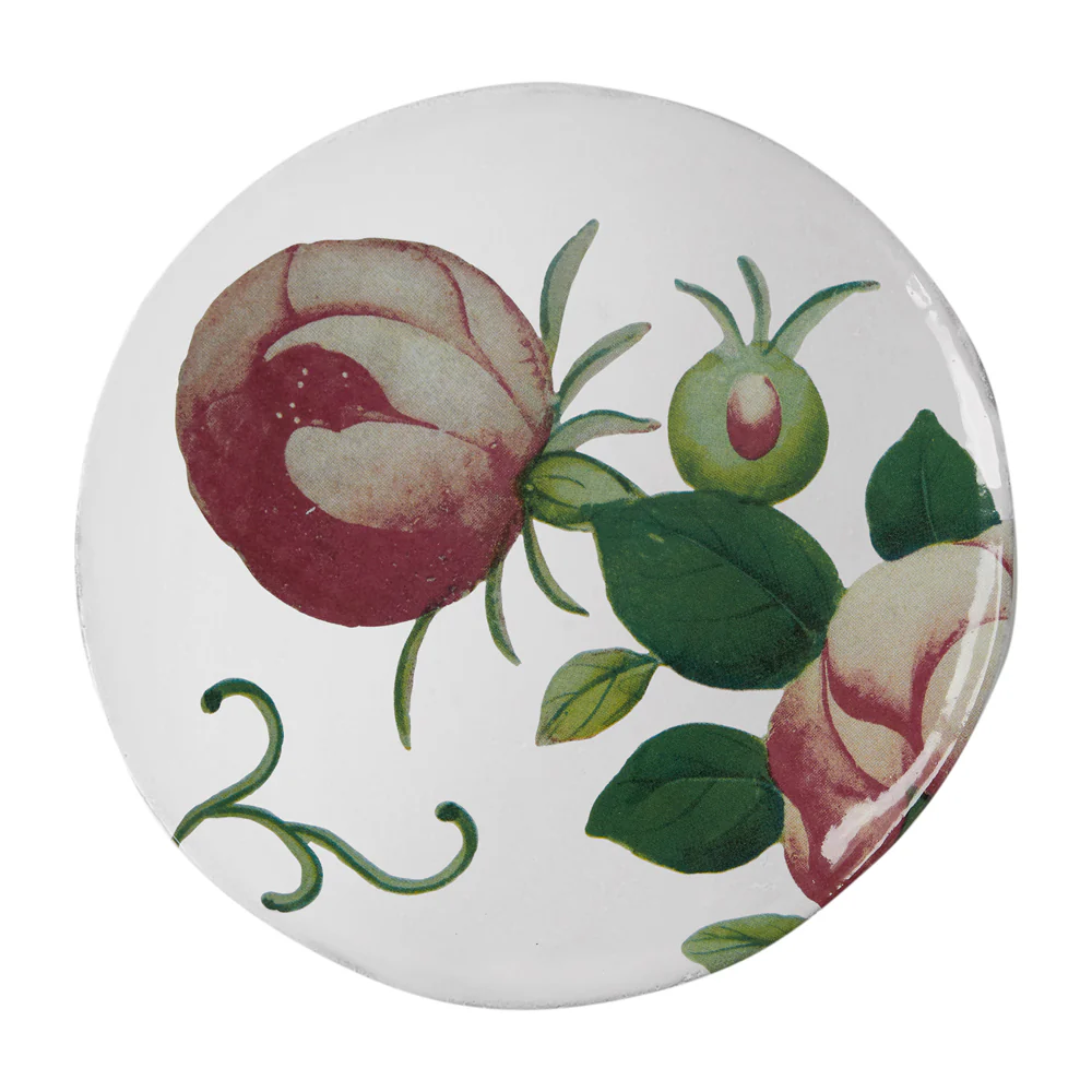 18th c Fan -  Fairest Rose Plate