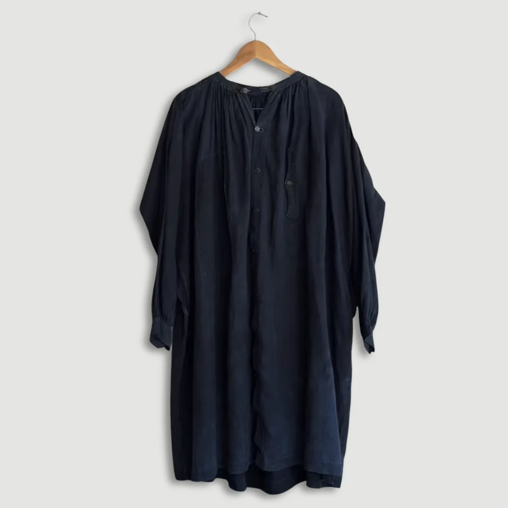 19th-century French Indigo Smock (#S-07)