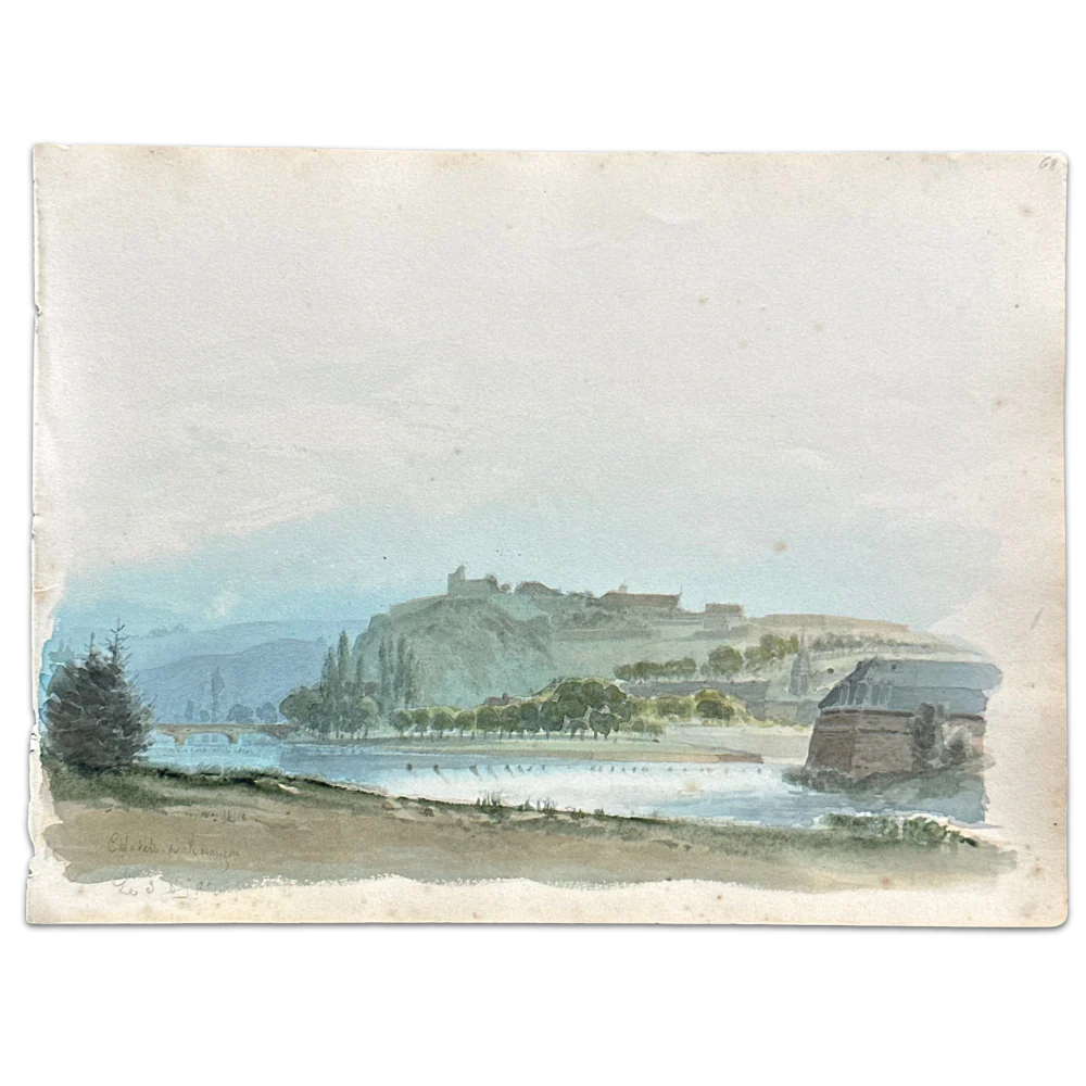 19th Century French Watercolor Painting by Alphonse Baril (68)