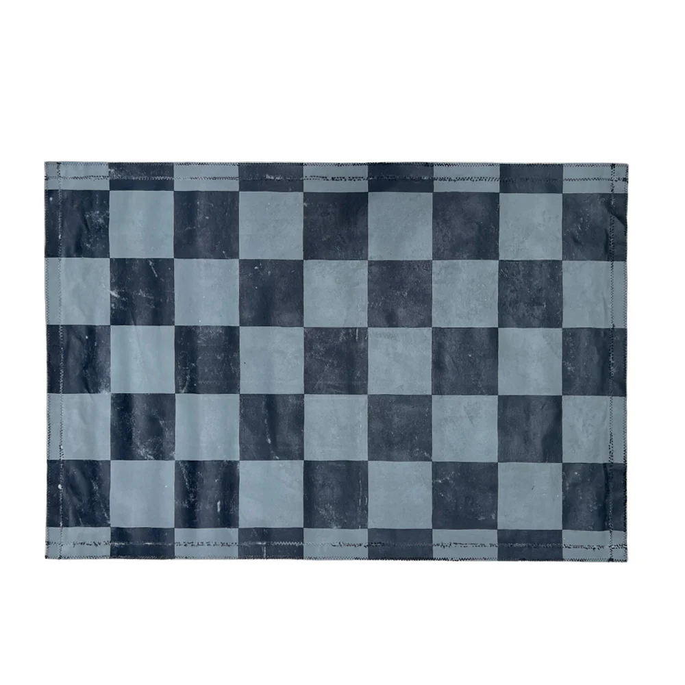 4' x 6' Black Point Mercantile Painted Canvas Mat #13