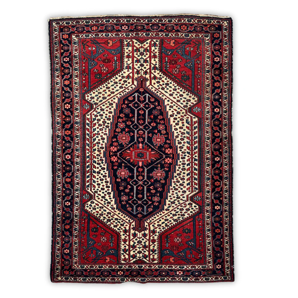 4'5" x 6'7" Antique Hamadan Rug #1