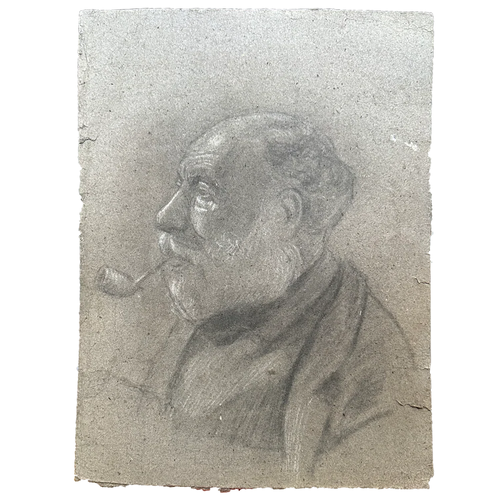 Evert Rabbers Early 20th-century Portrait Drawing (ER2401)