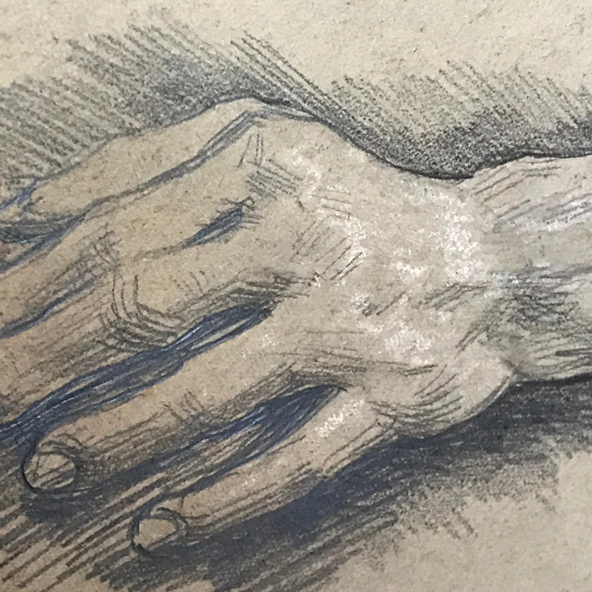 Evert Rabbers Hand Study Drawing 18 - Image 2