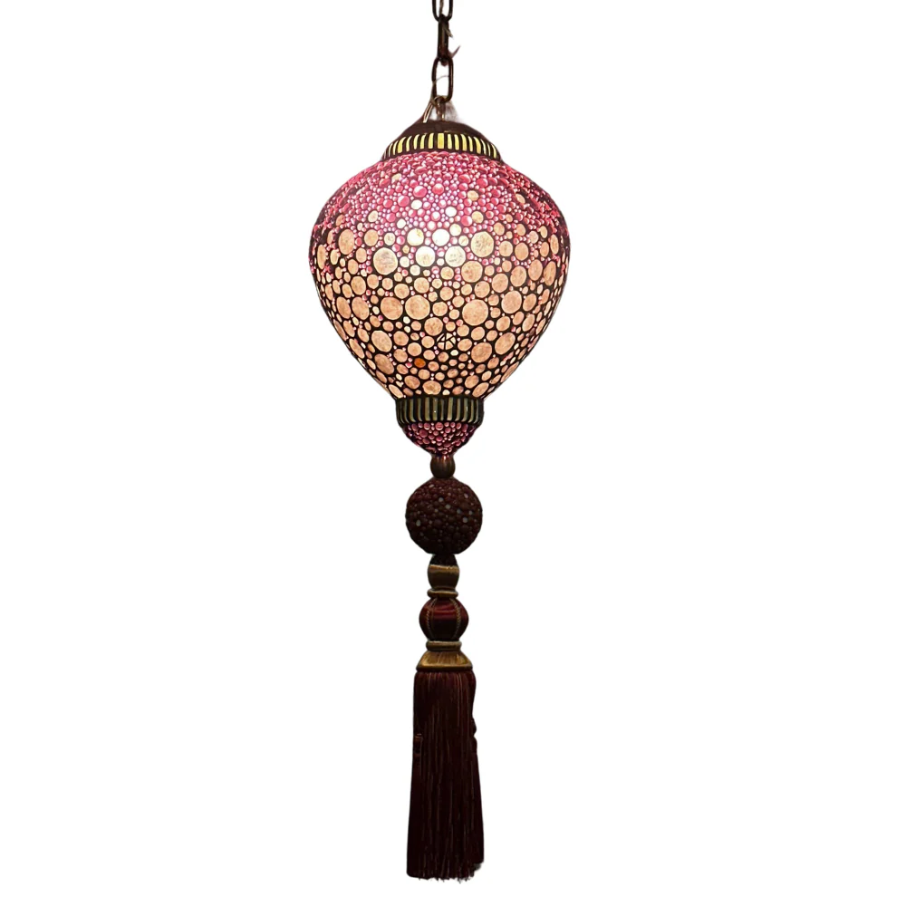 Glass "Majarincess” Lantern in Rose by Adam Kurtzman