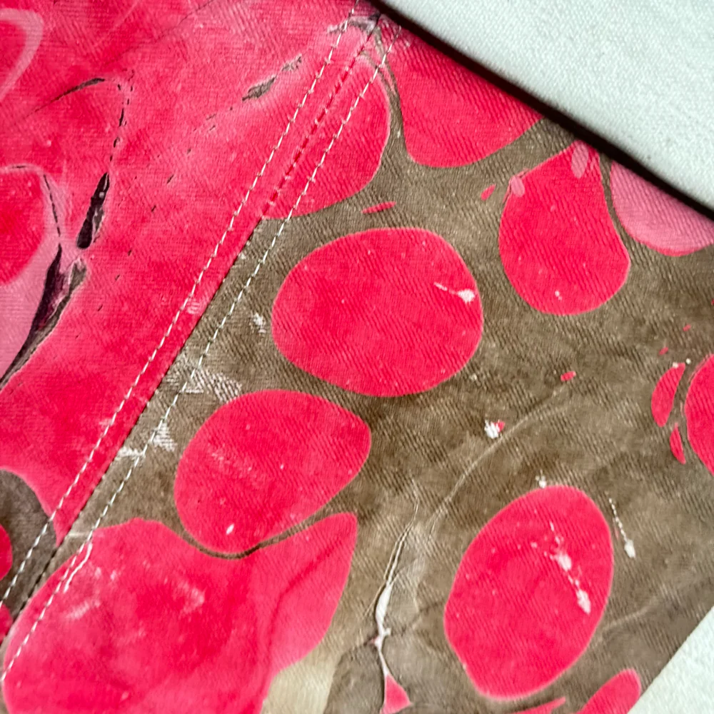 Hand Marbled One-of-a-Kind Zipper Pouch (#P11) - Image 3
