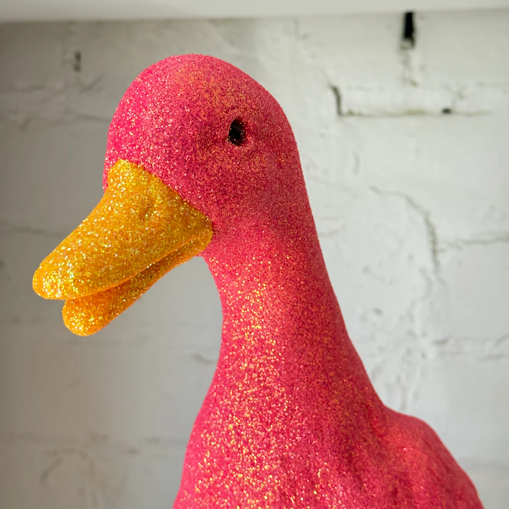 Ino Schaller Large Glitter Duck in Hot Pink - Image 4