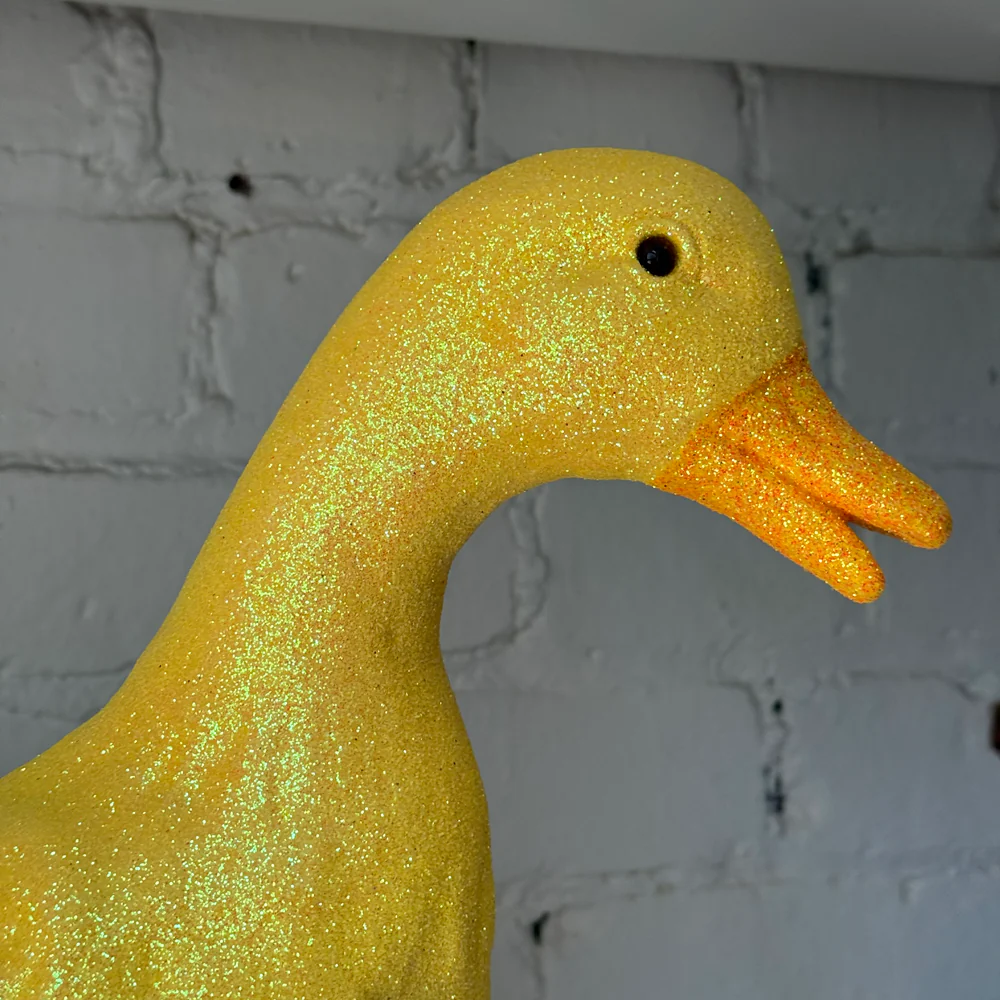 Ino Schaller Large Glitter Duck in Yellow - Image 2