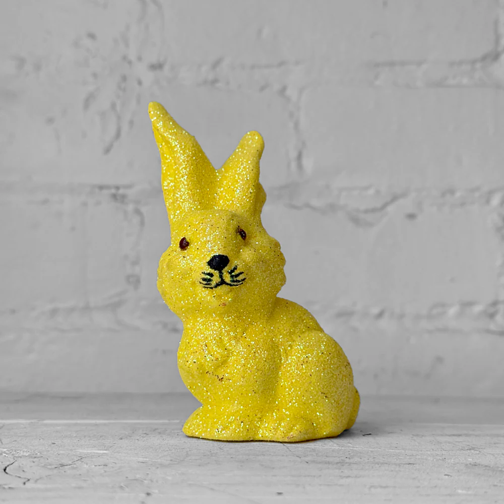 Ino Schaller Small Glitter Bunny in Yellow - Image 2