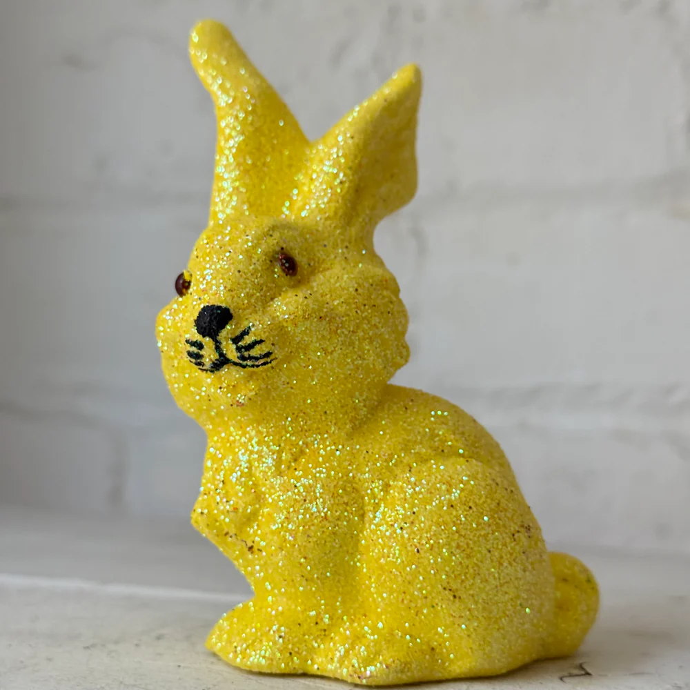Ino Schaller Small Glitter Bunny in Yellow - Image 3
