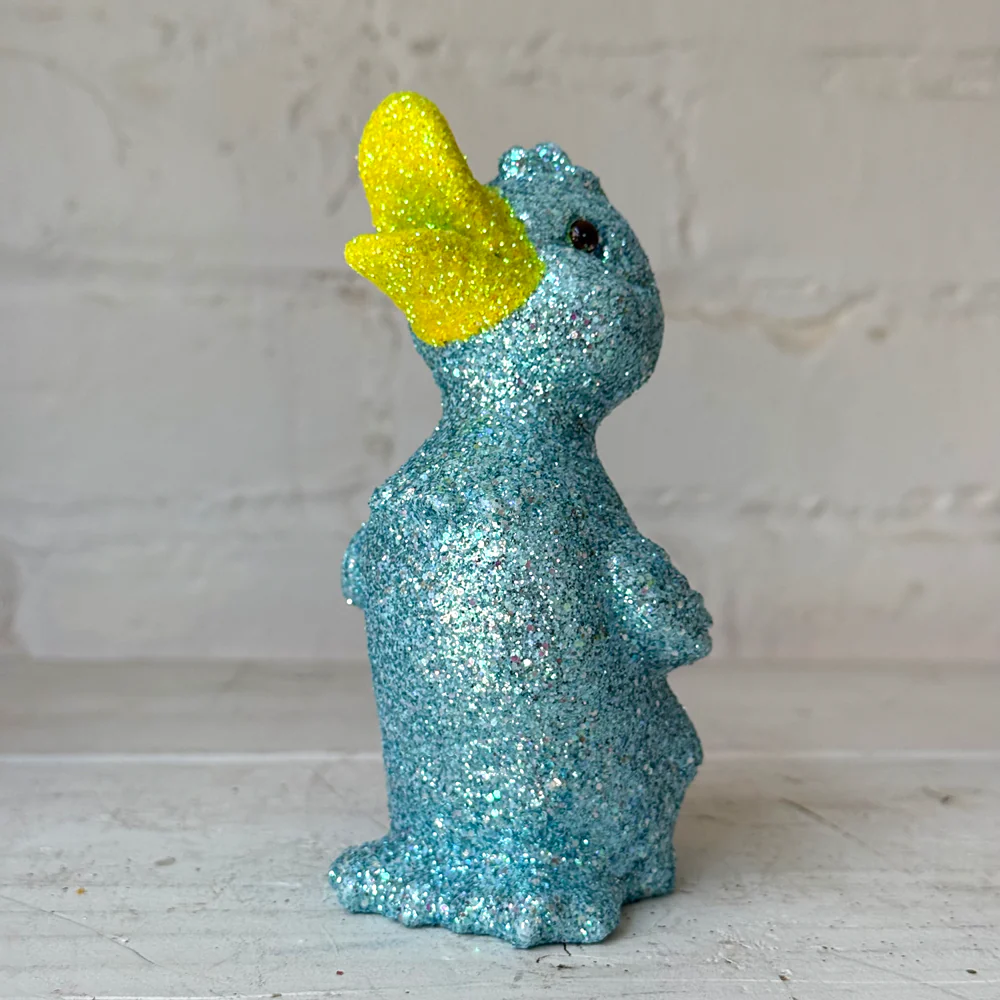 Ino Schaller Small Standing Glitter Duck in Light Blue - Image 3