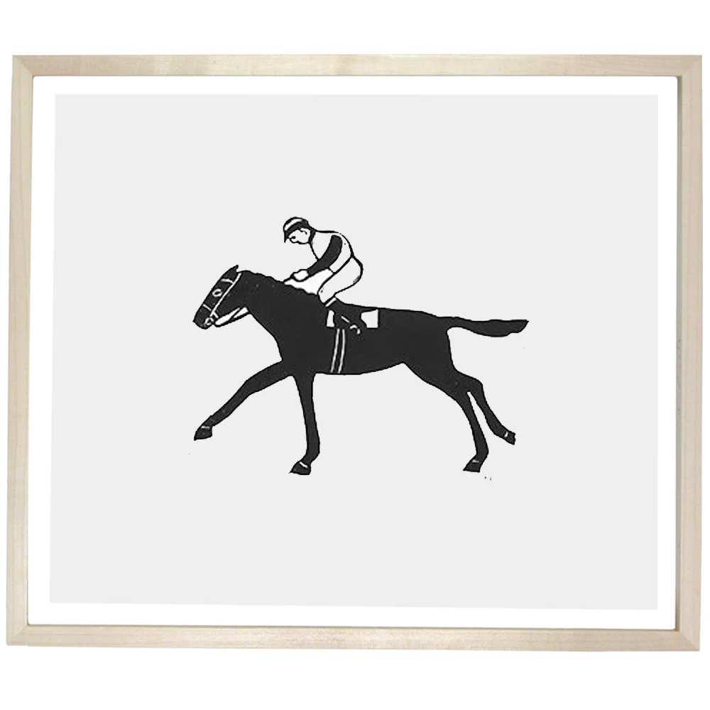 Racehorse with Jockey