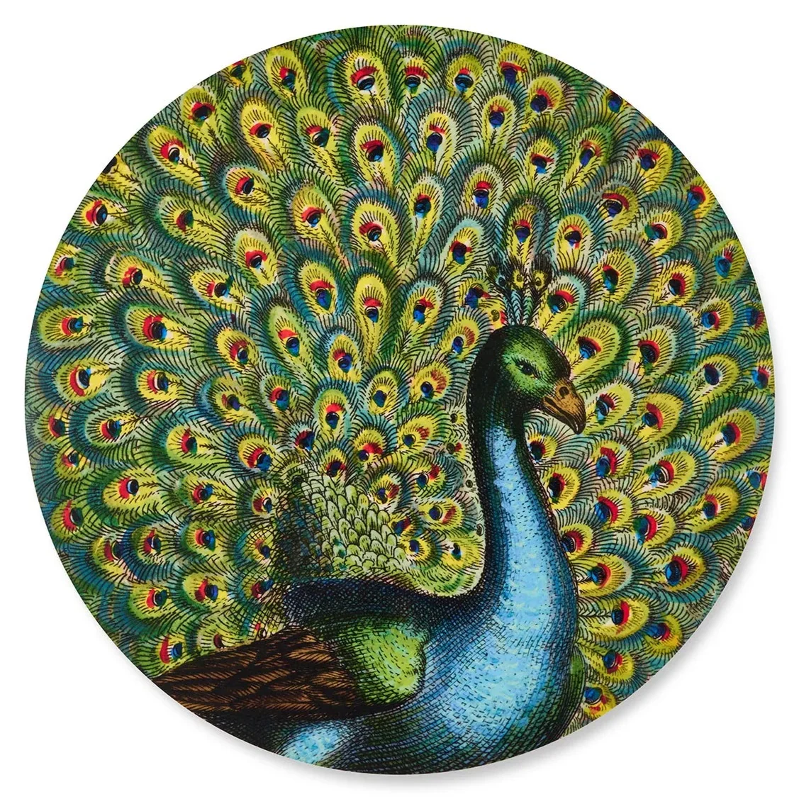 Summerill & Bishop x John Derian 'Peacock' Round Cork-Backed Placemat