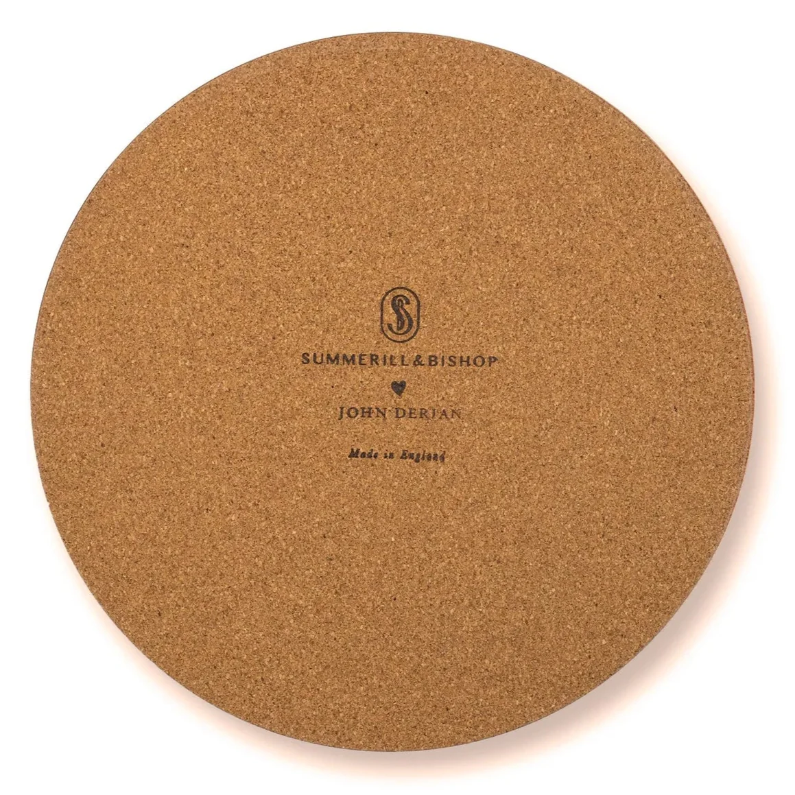 Summerill & Bishop x John Derian 'Peacock' Round Cork-Backed Placemat - Image 2